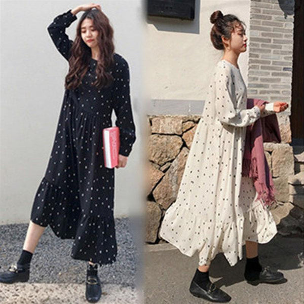 Fashionble Loose Long Sleeve Dress